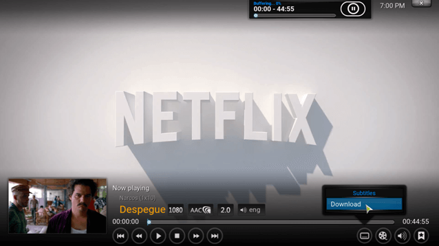 Netflix subtitles on kodi