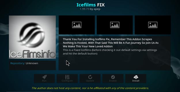 icefilms on kodi settings