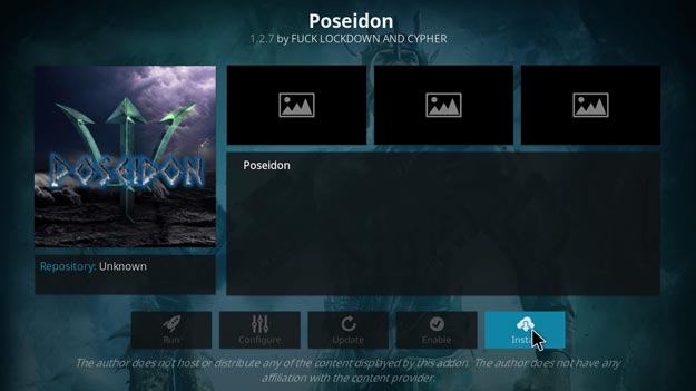 Poseidon video movie addon