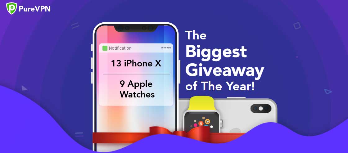 win an iphone-x and apple watch with purevpn