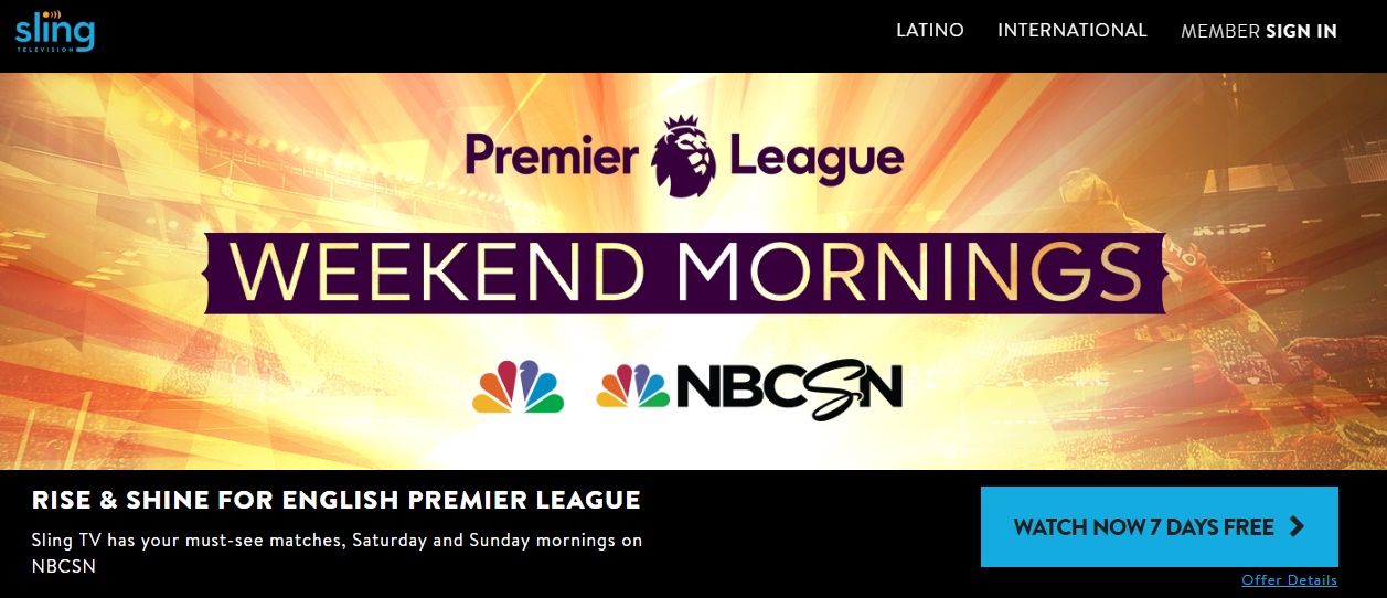 watch english premier league live online on sling tv