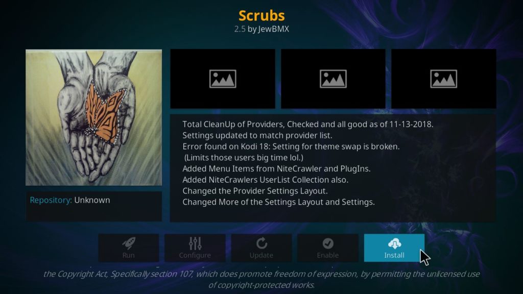 scrubs for movies, tv shows and documentary on kodi 