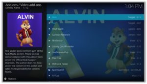 Alvin Video add-ons