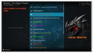 Magic Dragon Real Debrid Authorize Here Option