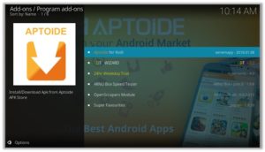 Aptoide For Kodi Program Add Ons