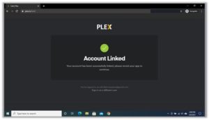 Plex Account Linked Notification