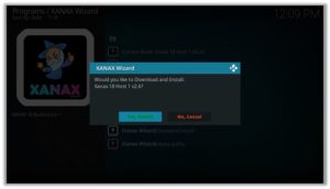 Xanax Build Downlaod Confirmation