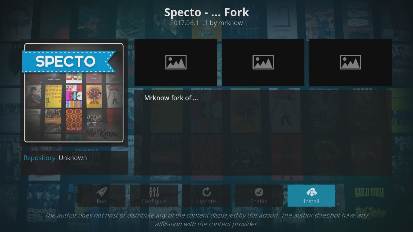 Image result for Specto Fork on Kodi